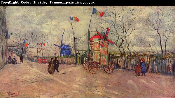 Vincent Van Gogh Strabenszene auf dem Montmartre